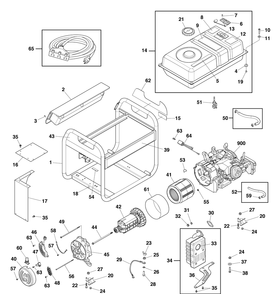Main Unit Diagram and Parts List for 030798-01  Briggs and Stratton Generator